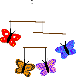 Поделка на 8 марта Бабочки на веревочках