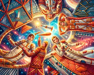 Литературно — физкультурный досуг для детей средней группы № 7, посвящённый Дню Космонавтики